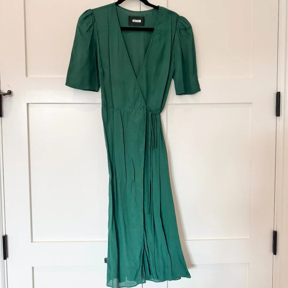 Reformation Green Wrap Dress – Size L – Excellent Condition - Picture 1 of 6